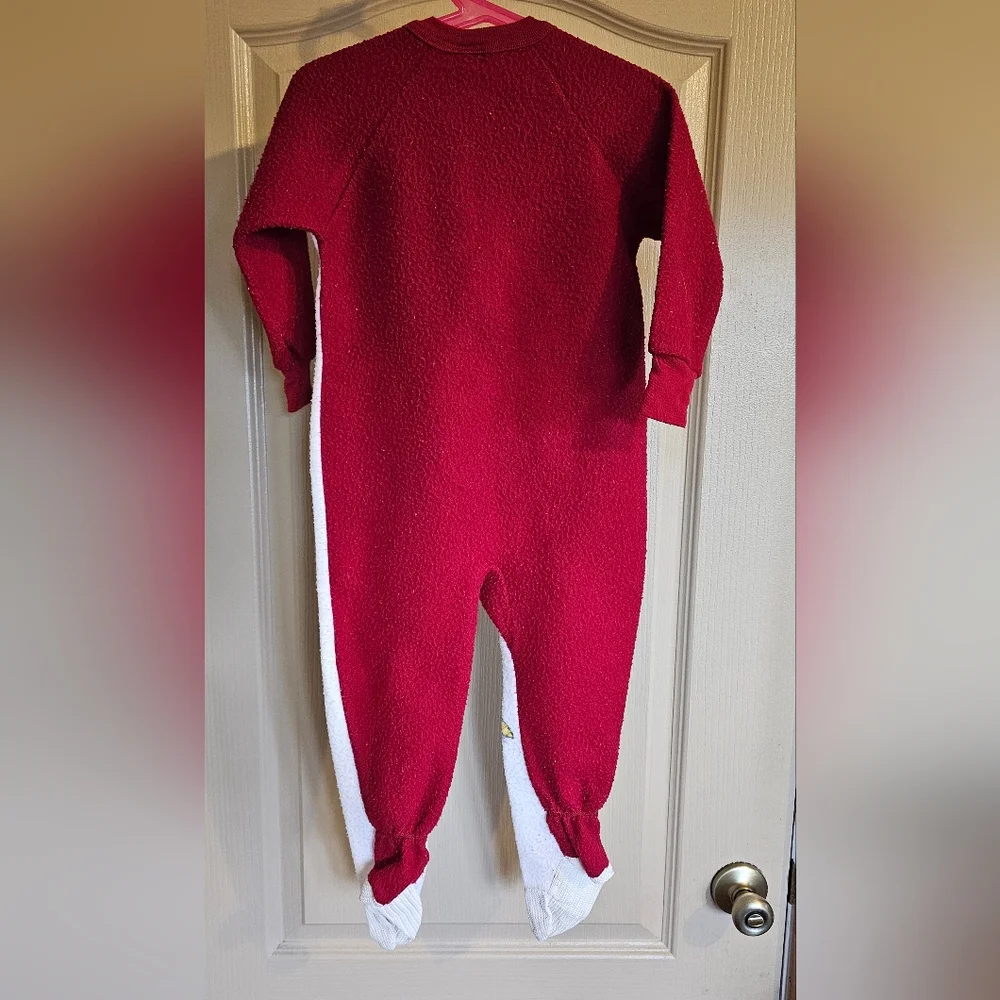 Vintage 80's NFL Kids Washington Redskins Full Zip Footie Pajamas 4T Made In USA